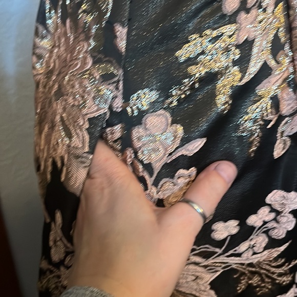 Miss Selfridge Tea Length Jacquard Skirt - Picture 2 of 7